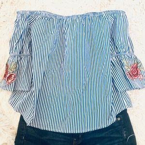 Large Trendy Off Shoulder Top